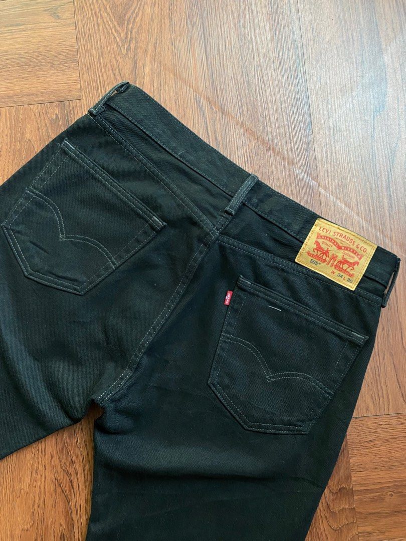 LEVIS 505 SUPER BLACK JEANS Men s Fashion Bottoms Jeans on