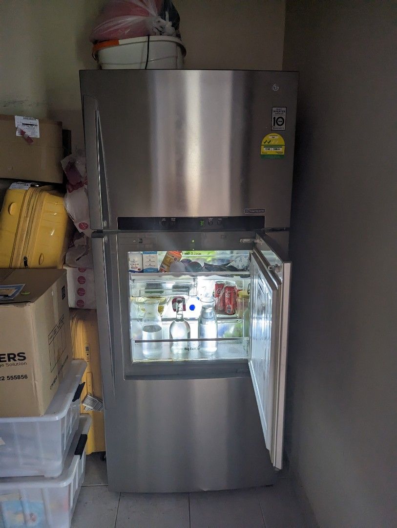 LG stainless steel refrigerator (507L), TV & Home Appliances, Kitchen