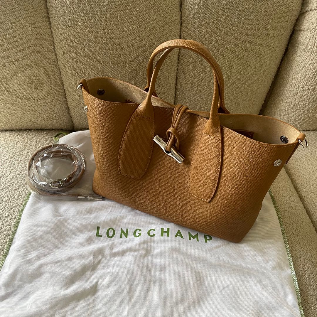 Longchamp Women's Roseau Xs Leather Shoulder Bag - Natural
