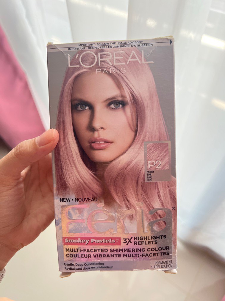 LOREAL P2 ROSY BLUSH SMOKEY PINK HAIR COLOUR on Carousell