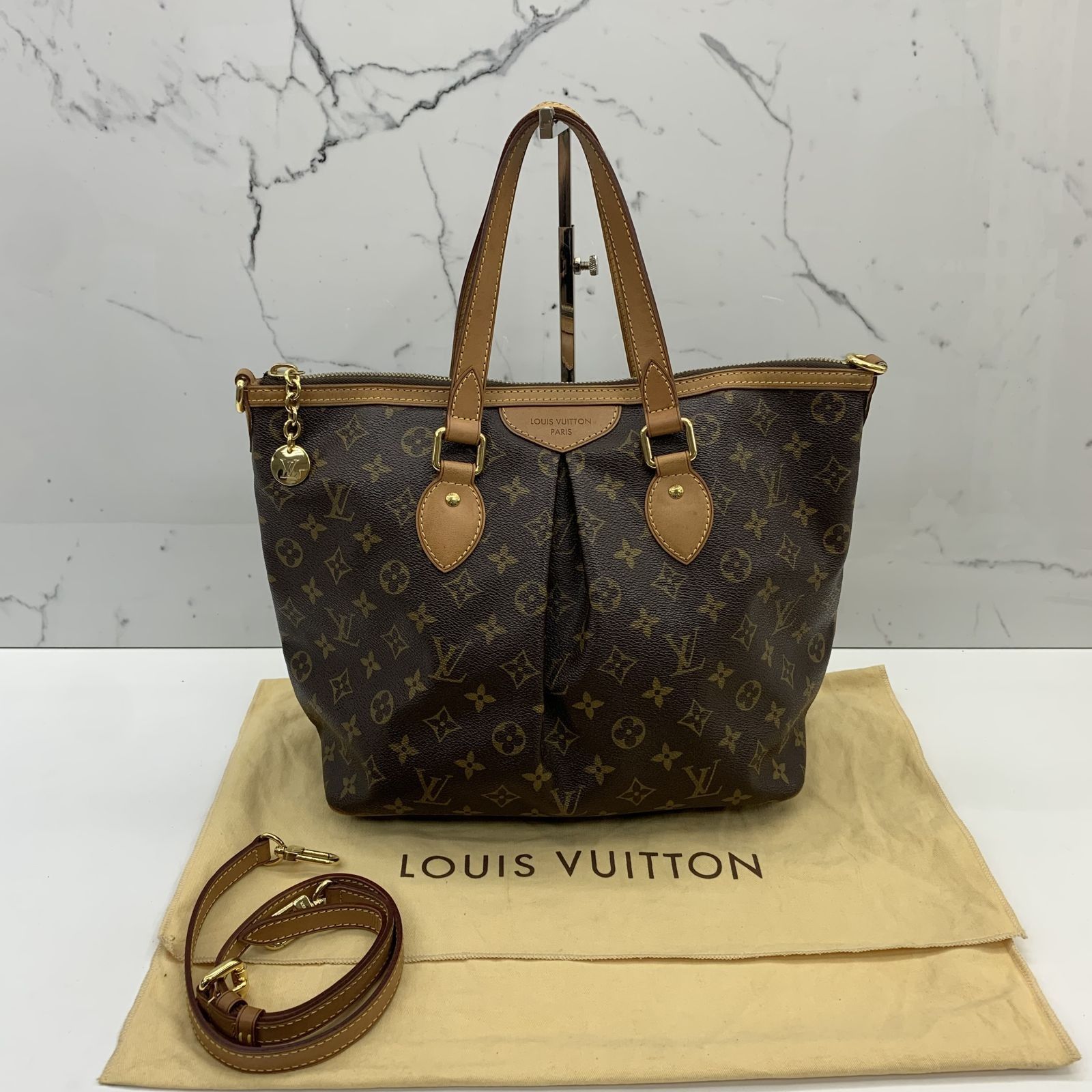 Used Louis Vuitton M40146 Monogram Palermo Brown Canvas GM Tote Bag Ghw  AUTHENTI