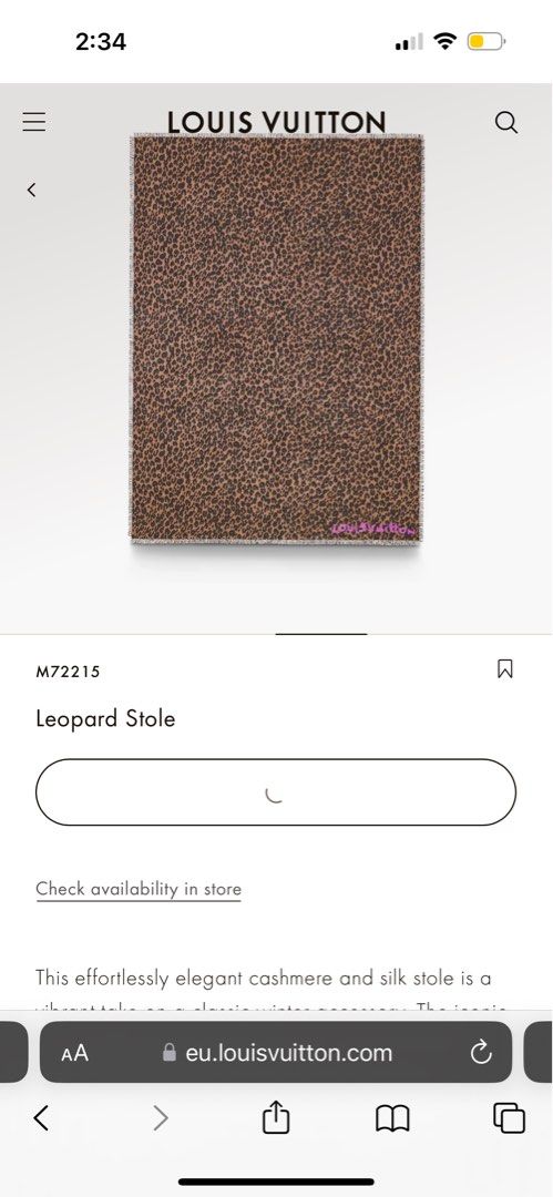 Shop Louis Vuitton 2021-22FW Leopard stole (M72215, M72215) by OceanPalace