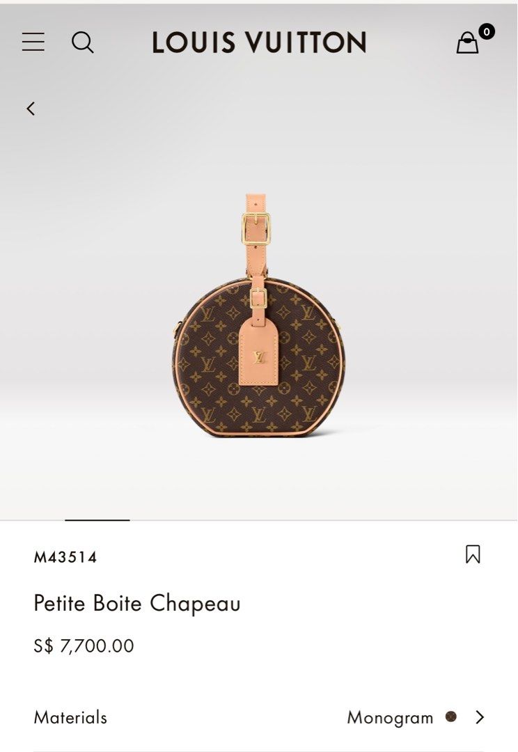 Louis Vuitton Monogram Petite Boite Chapeau Petit