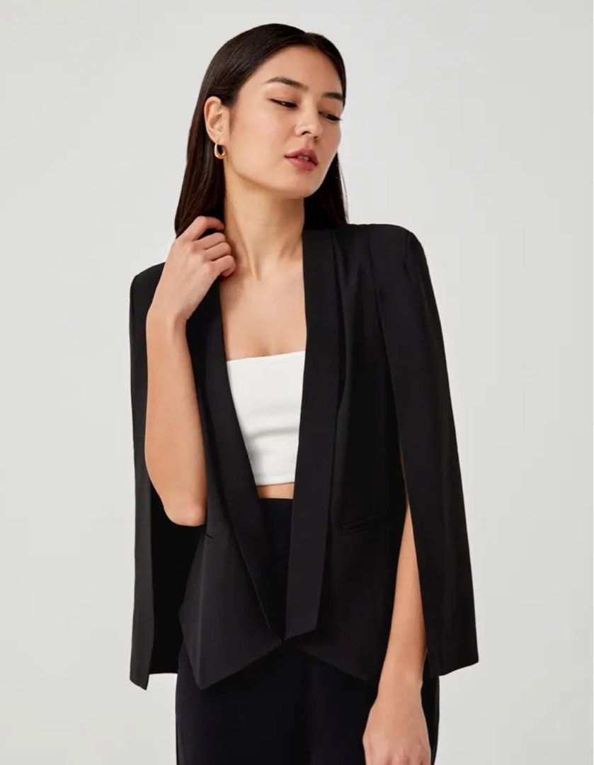 Love Bonito Cape Blazer Women s Fashion Coats Jackets and