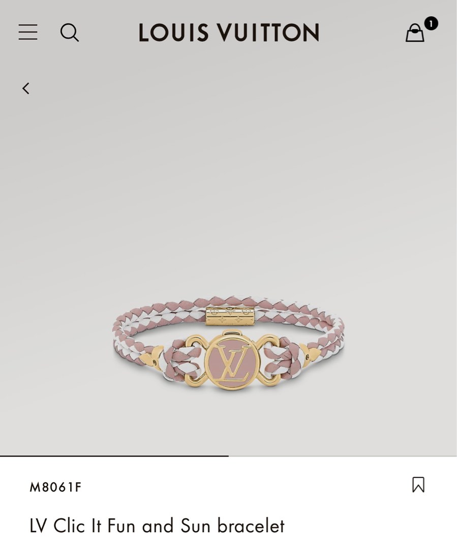 LV Clic It Fun and Sun bracelet, Luxury, Accessories on Carousell