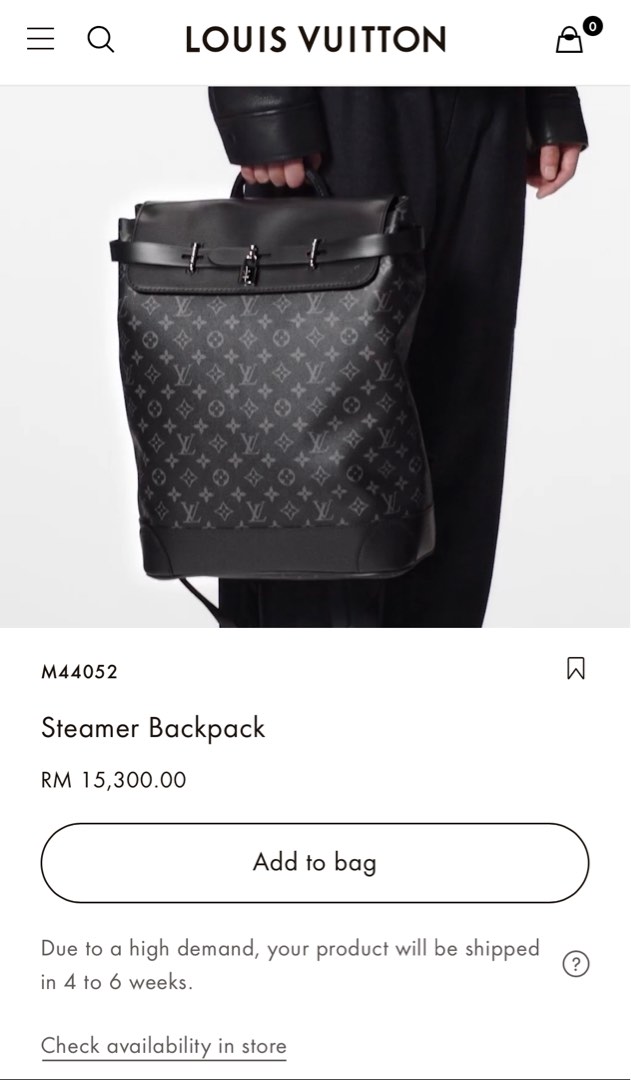 Louis Vuitton Steamer Backpack (Limited Edition Ostrich Leather), Men's  Fashion, Bags, Backpacks on Carousell