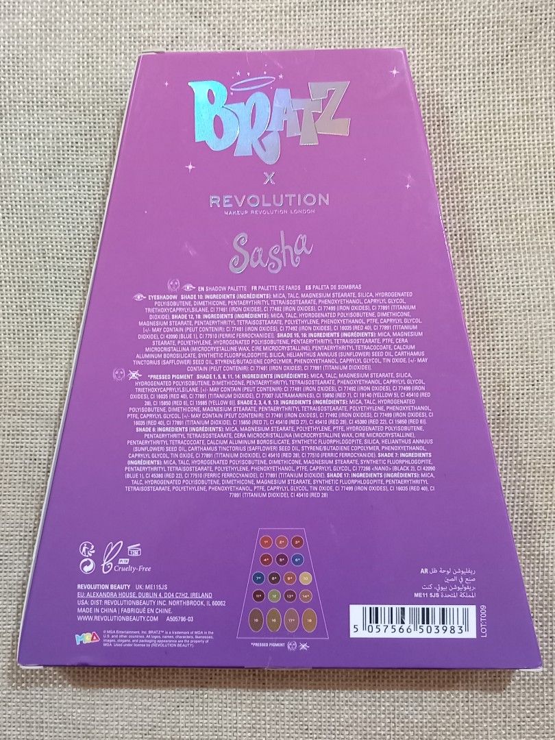 Makeup Revolution x Bratz Doll Eyeshadow Palette (SASHA), Beauty