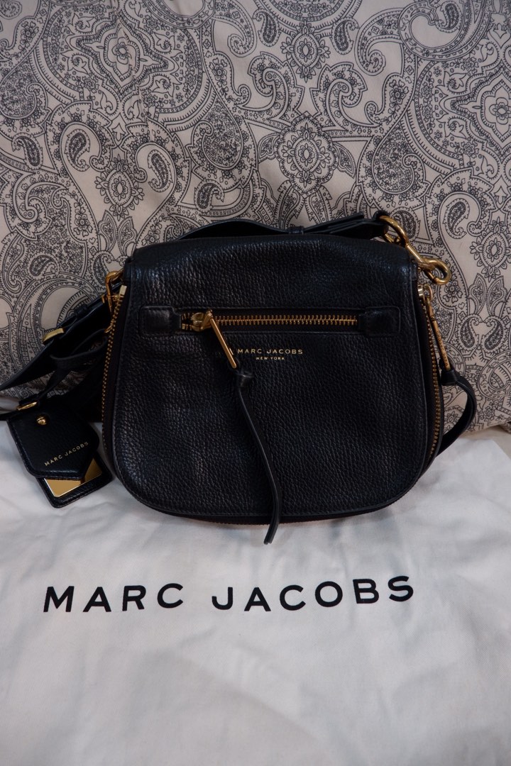 Marc Jacob Recruit Saddle Bag in Black Luxury Bags Wallets on