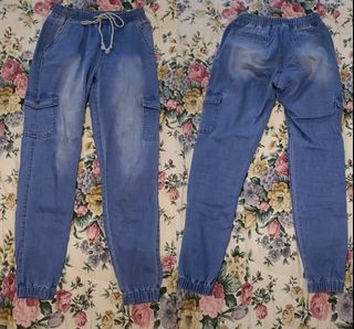 Melrose Avenue Boutique | Classic Denim Combat Cargo Jeans.