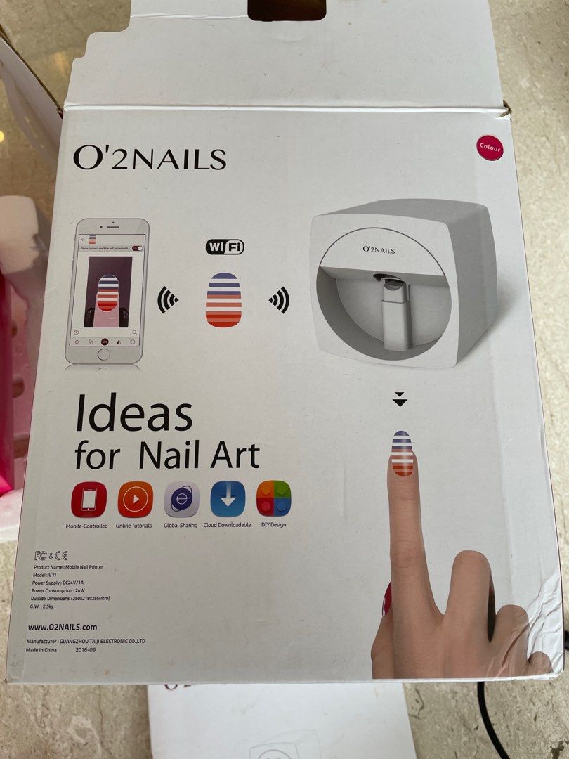 Nail Printer - O2NAILS Mobile Nail Art Printer 3D Digital Portable Nail  Printing