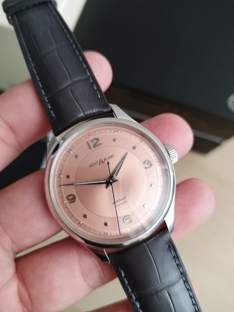 Montblanc Heritage 119944 Salmon 40mm Auto Luxury Watches on