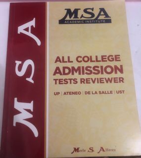 MSA all college admission test review