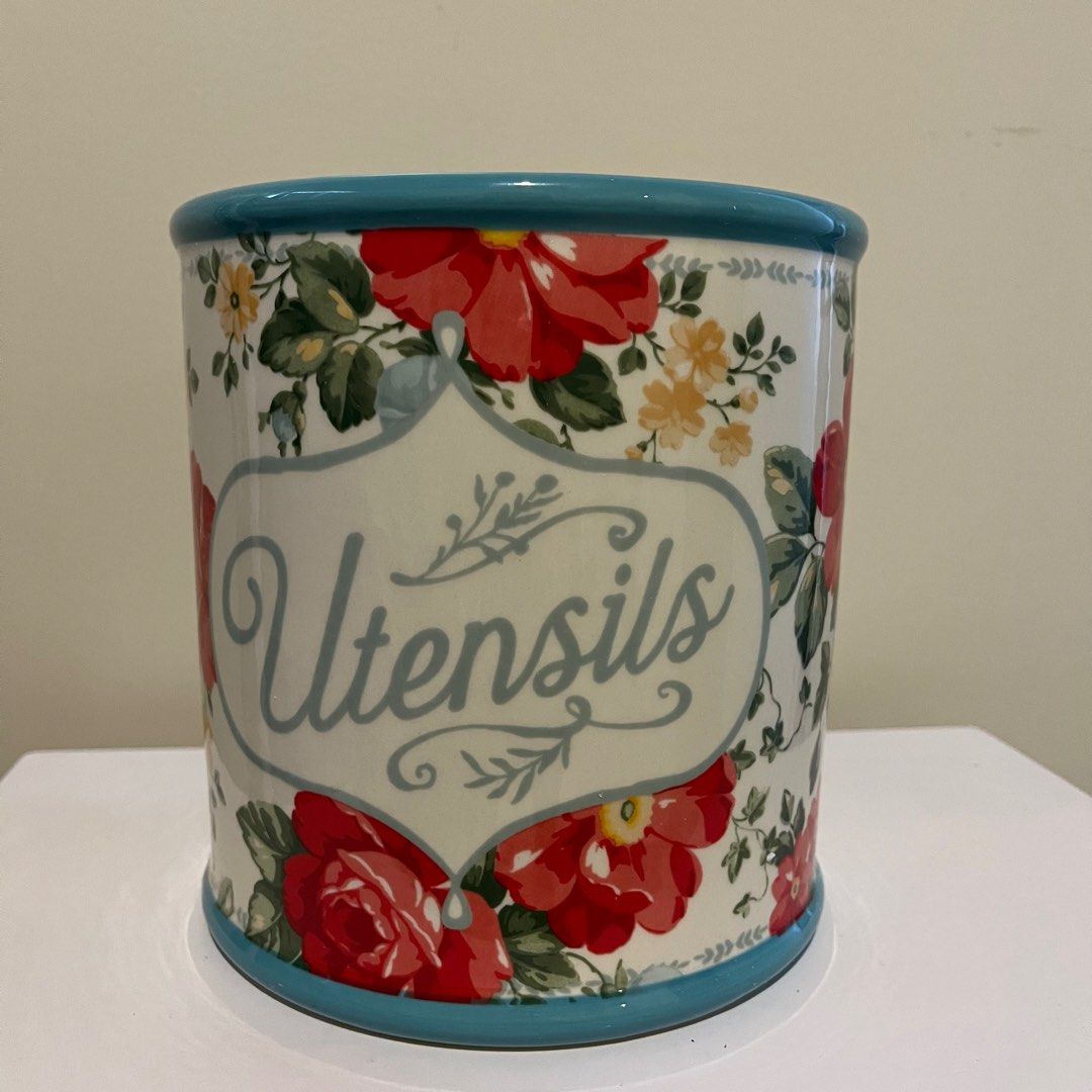 Vintage Floral Utensil Holder by Pioneer Woman