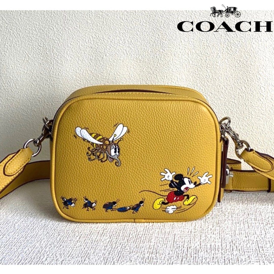 tas shoulder-bag Coach X Disney Nolita Brown Signature Mickey Shoulder Bag  | Tinkerlust