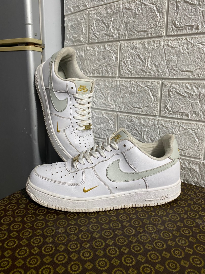 Nike Air Force 1 Low White Grey Gold AF1 Legit Men s Fashion