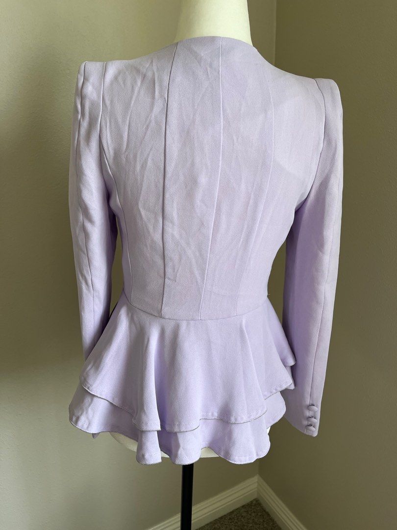 Purple peplum jacket outlet