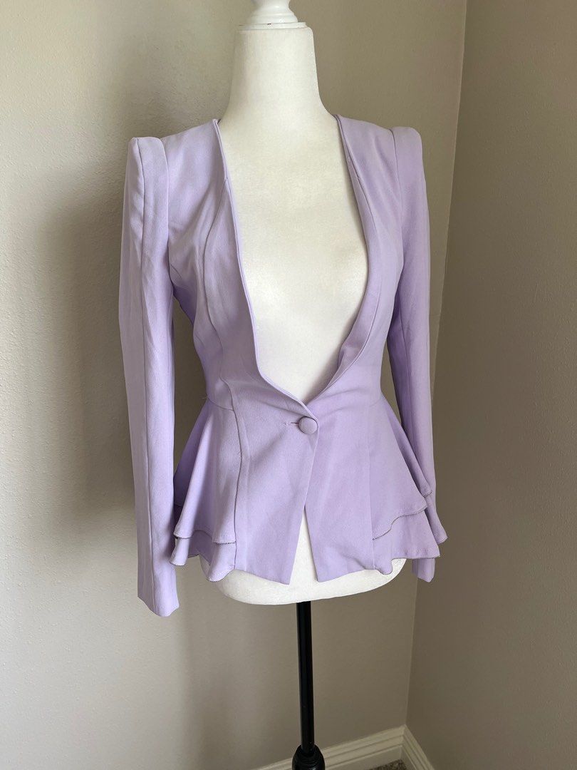Purple peplum deals jacket