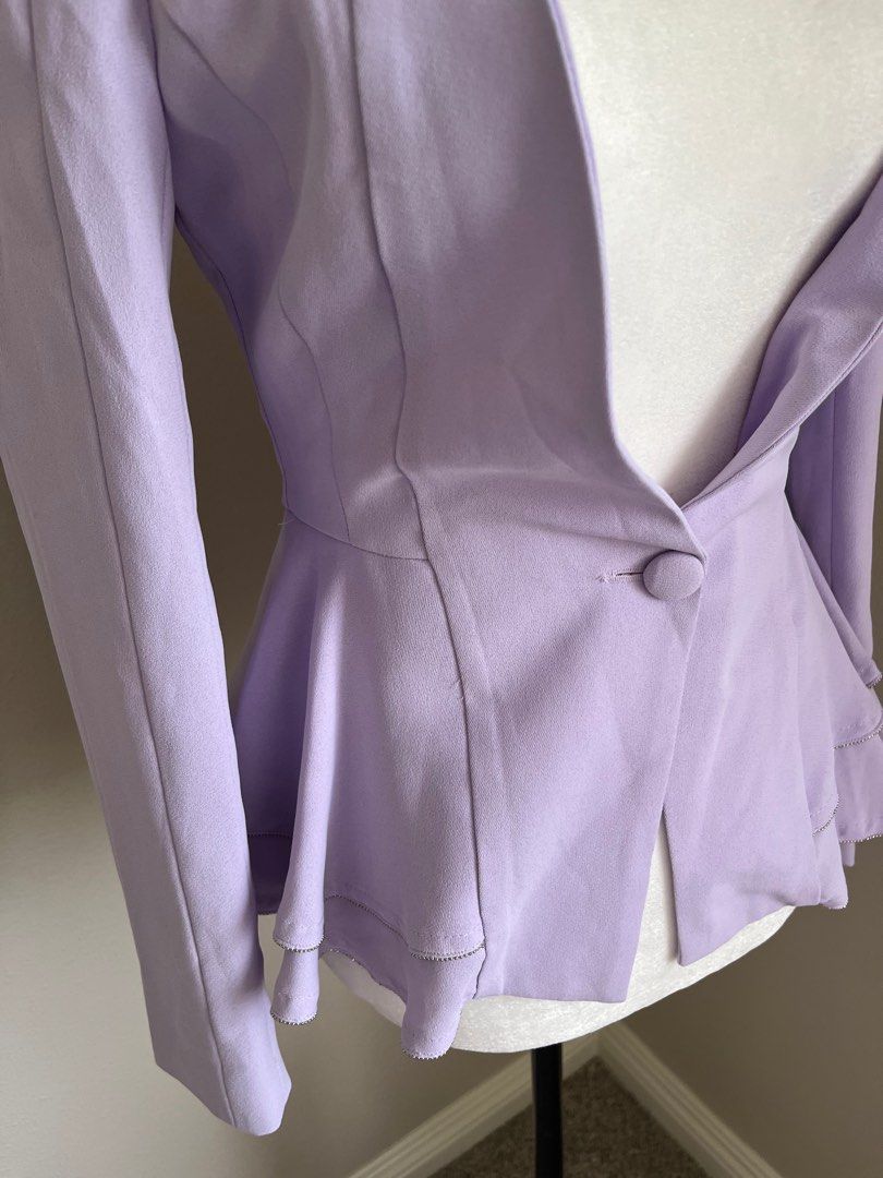 Nimmiski baby purple blazer peplum jacket