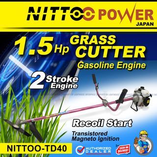 NITTOO Japan 1.5Hp 2-Stroke TD40 Gasoline Grasscutter / Brush Cutter / Grass Trimmer (NITTOO-TD40) *LIGHTHOUSE ENTERPRISE*