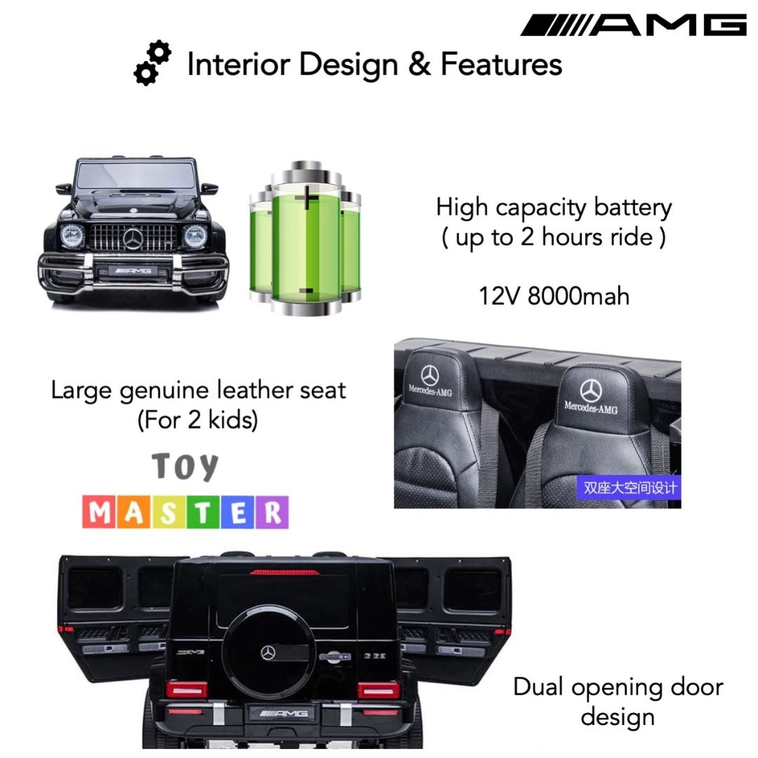 Official Toy Master Mercedes Benz AMG G63 4x4 Children / Kids Electric ...