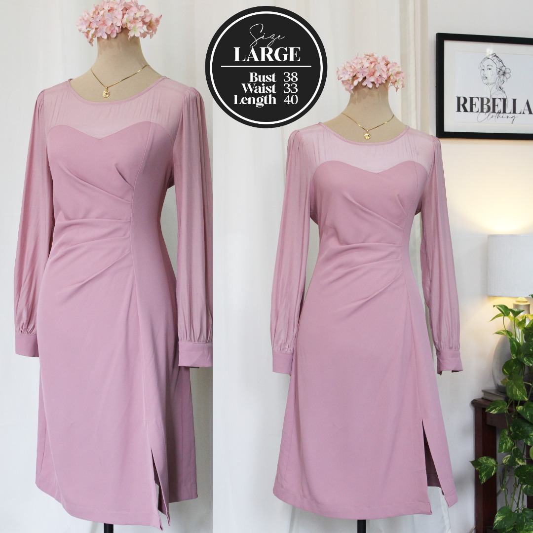 Old rose hot sale semi formal dress