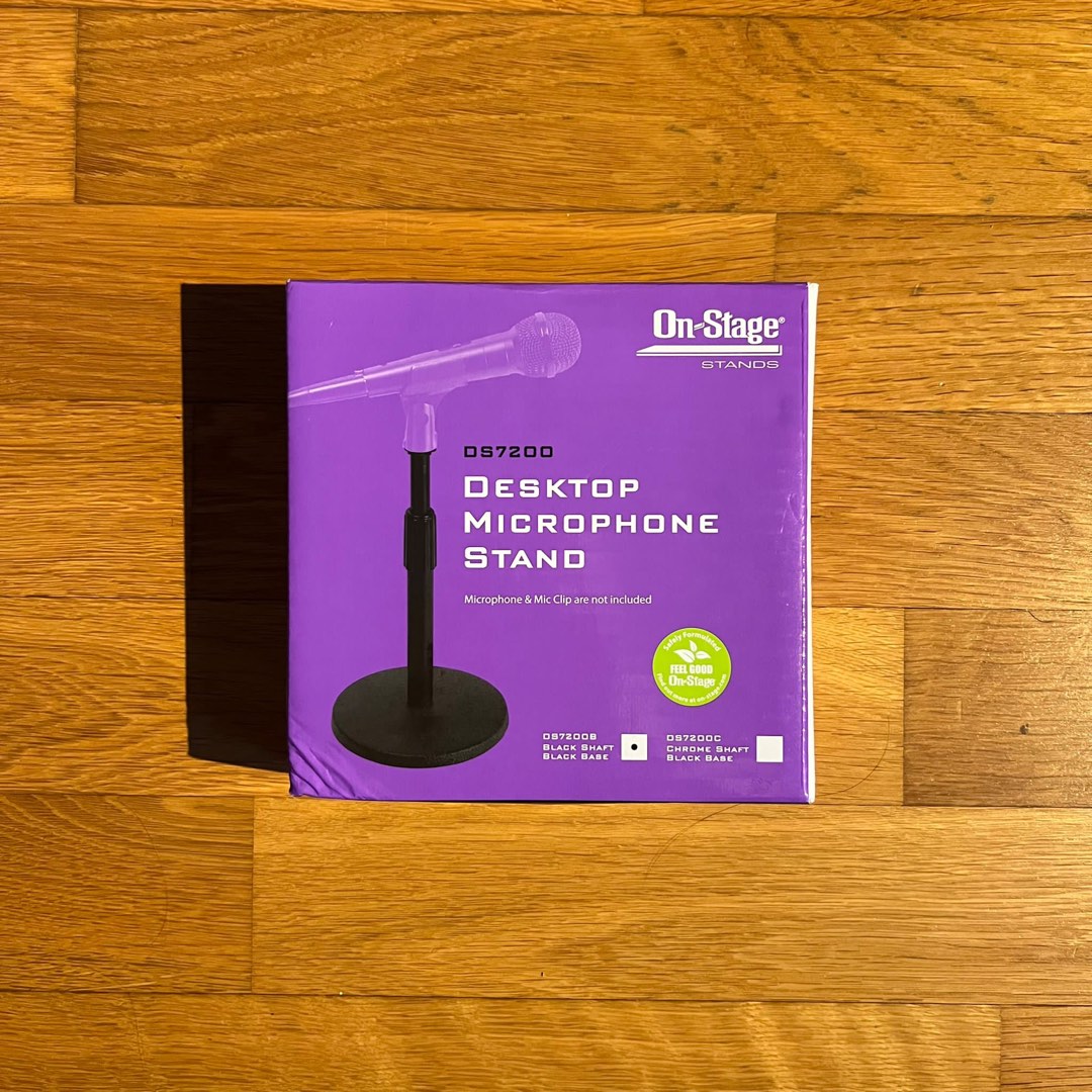 OnStage DS7200B Desktop Straight Microphone Stand (Black) DS7200, Audio, Other Audio Equipment