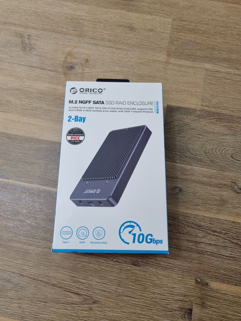Orico Dual SSD M.2 NGFF Sata Enclosure NOT NVME Computers Tech