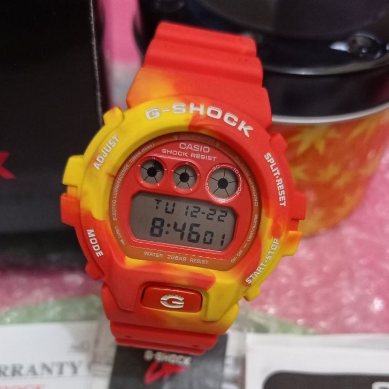 即決 ラスト1本！生産終了！ CASIO Ｇショック DW-6900TAL-4JR 京 紅葉 カラー オレンジ×イエローモデル - ブランド腕時計