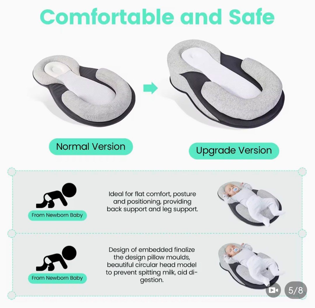 Orzbow Portable Baby Bed Stereotype Infant Crib Folding Travel Cot Anti