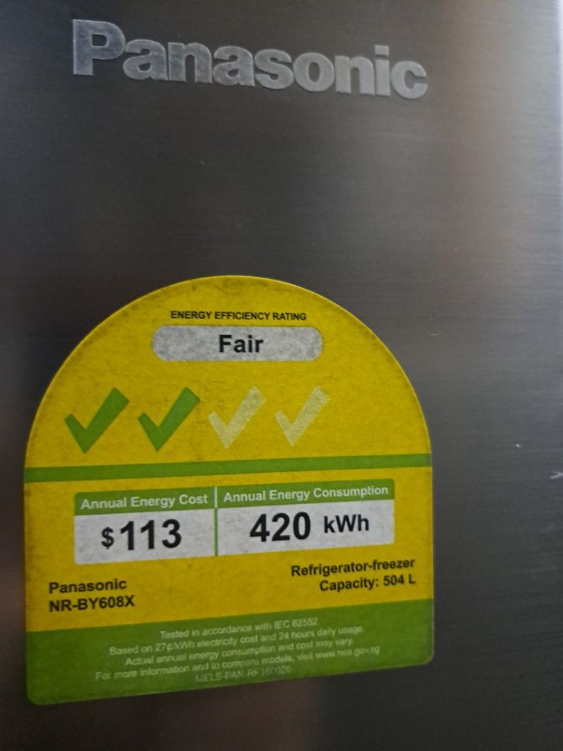 Panasonic Refrigerator Fridge inverter 2 ticks 504L net warranty