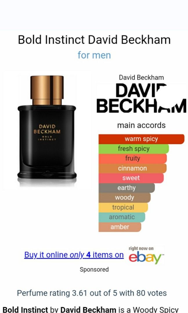 Parfum david beckham gold on Carousell