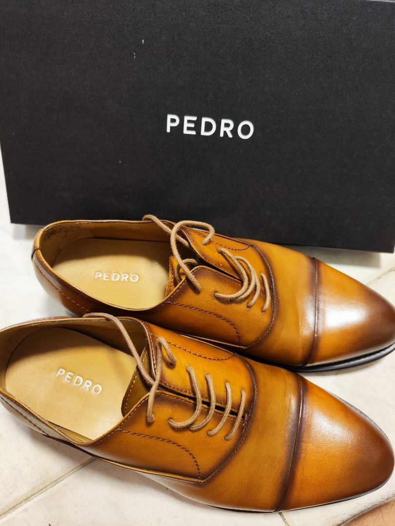 Pedro Formal Leather Dress Shoes Size 41 Cognac