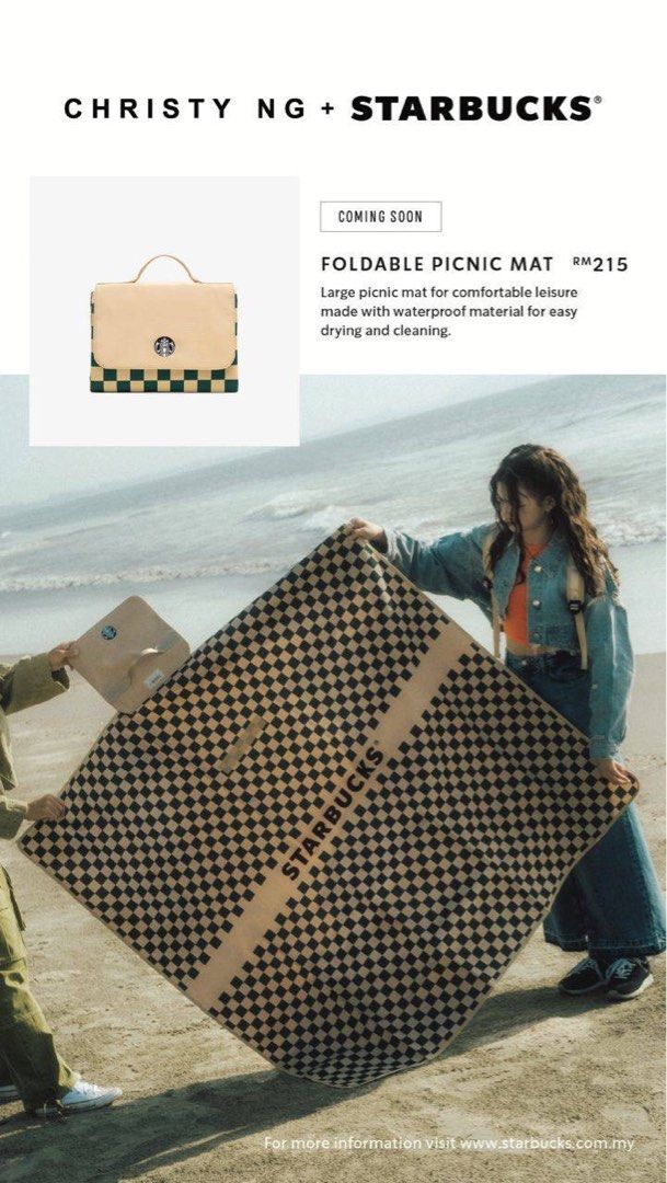 2023 Starbucks Picnic Mat x Christy Ng Collaboration Limited Edition Tote  Bag