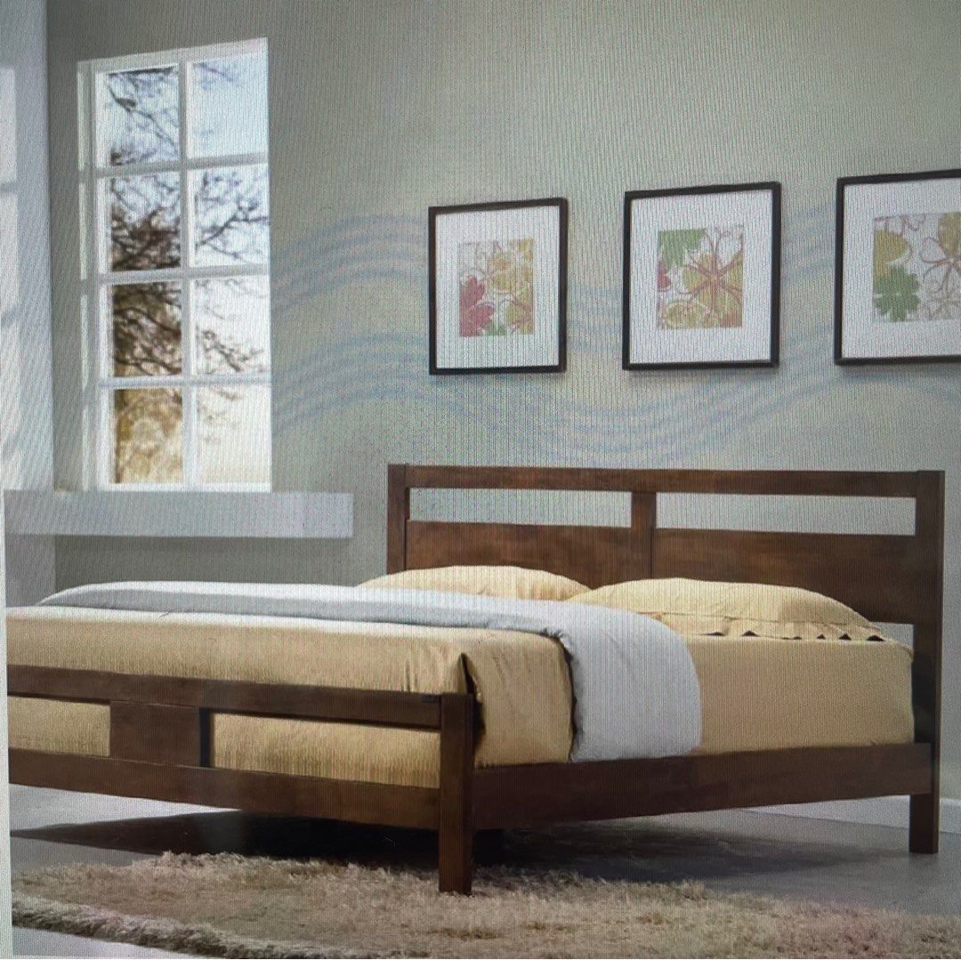 Picket and Rail 1 New Jersey Solid Wood Queen Bed, Furniture & Home