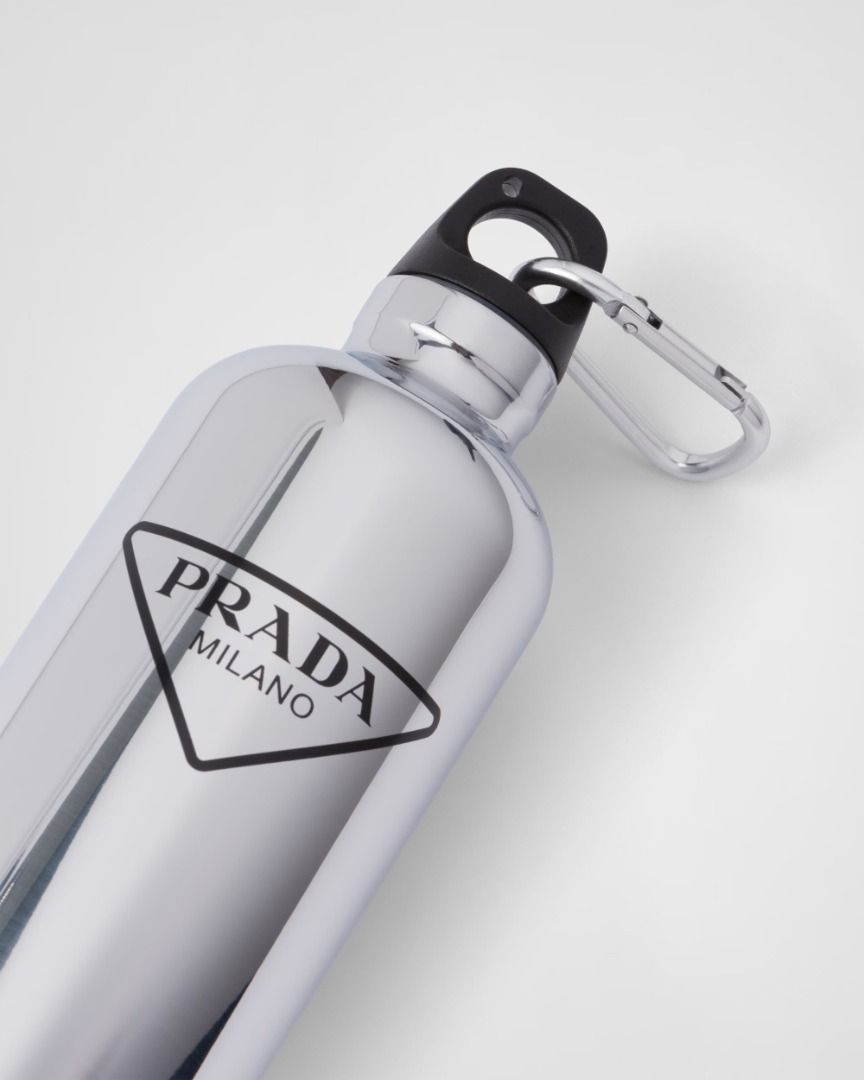 PRADA - Logo-print stainless-steel water bottle 500ml