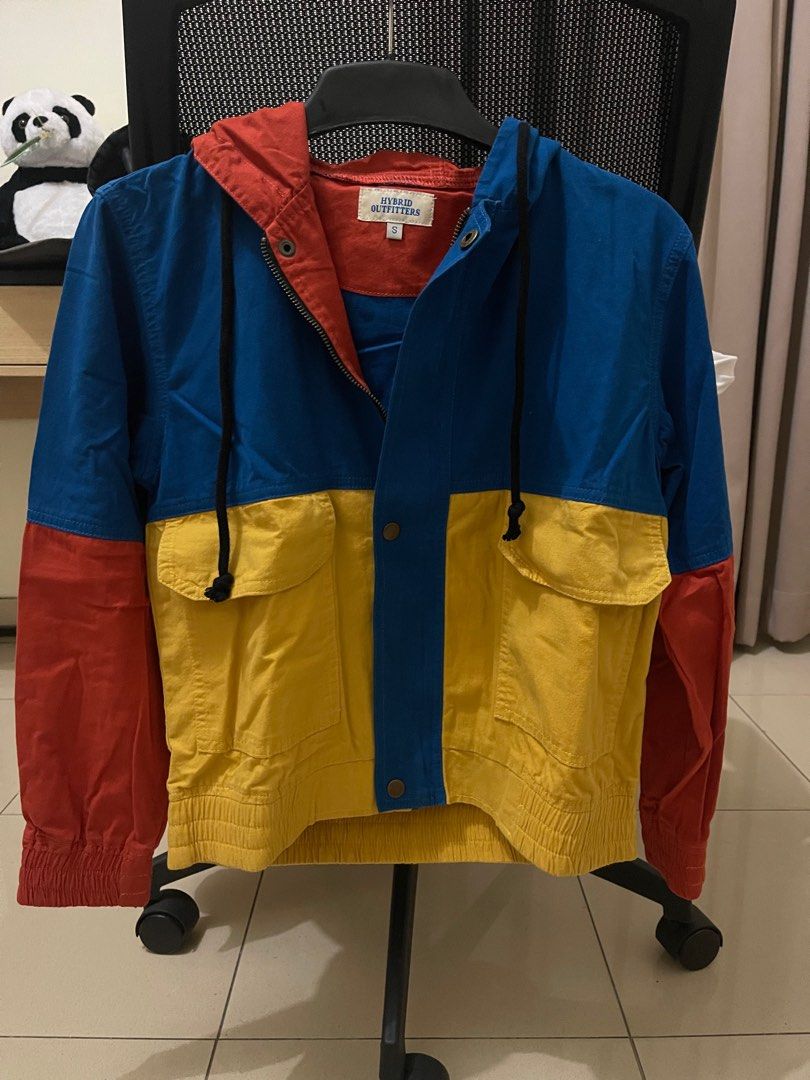 Red Yellow Blue Jacket Hybrid Outfitters (not Zara, H&M, Stradivarius