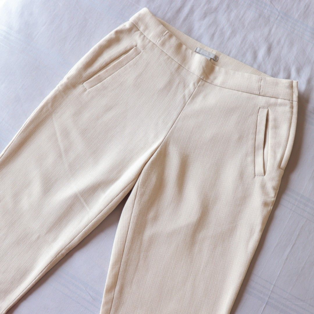 H&M low waist linen pants, Women's Fashion, Bottoms, Other Bottoms on  Carousell