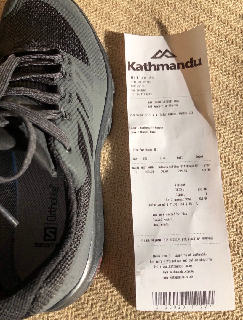 salomon ortholite walking boots