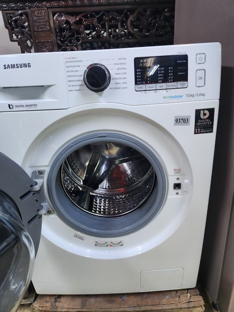 SAMSUNG Washer & Dryer 7kg/5kg WD70J5410AW, TV & Home Appliances