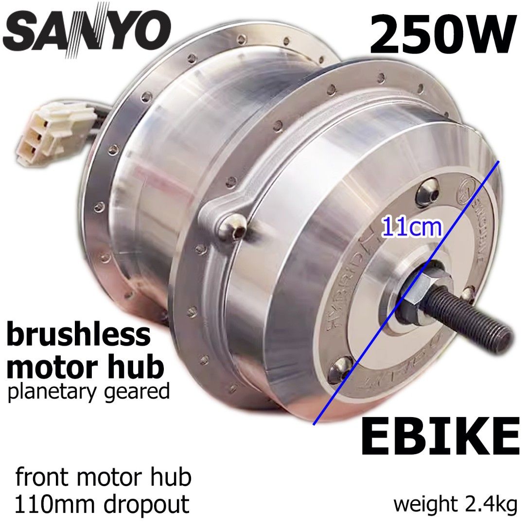 Sanyo brushless front motor hub geared electric bicycle bike scooter