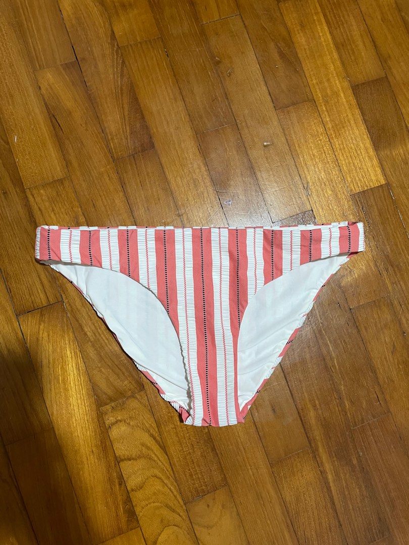 White and clearance pink striped bikini