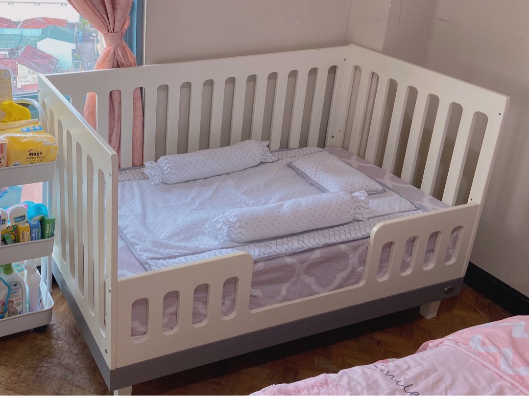 SET 3 in 1 Cuddlebug Madison Convertible Crib Mattress sheets bumper guard crib mobile toy Babies Kids Baby Nursery Kids Furniture Cots Cribs on Carousell