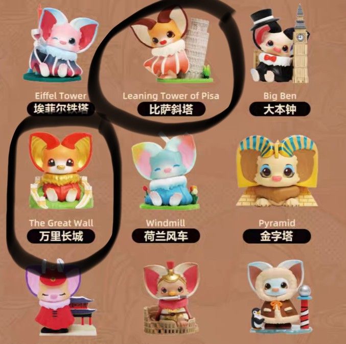 (SET of 2) Yoki Travel Around the World blind box blindbox, Hobbies