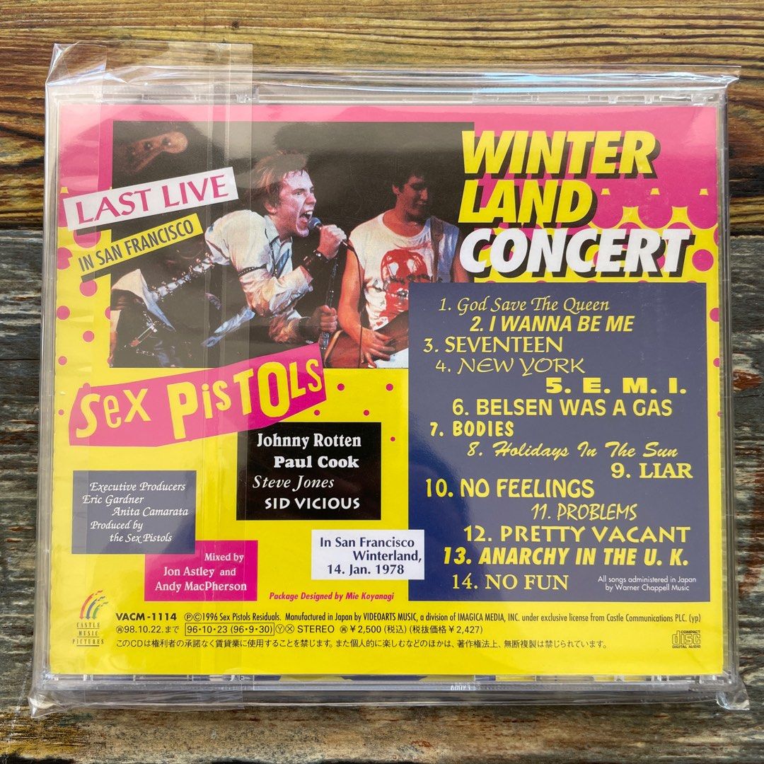 Sex Pistols - Winterland Concert Japan Press, Hobbies & Toys, Music &  Media, CDs & DVDs on Carousell