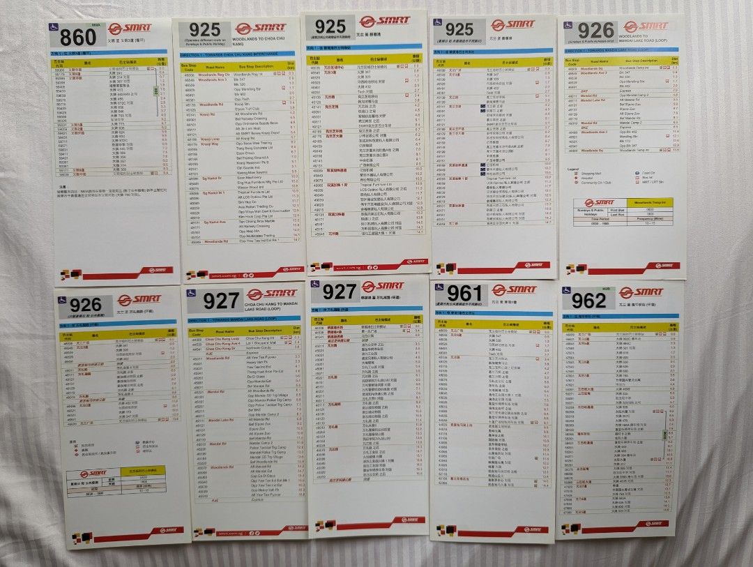 SMRT 2nd Gen Bus Guides, Hobbies & Toys, Memorabilia & Collectibles ...