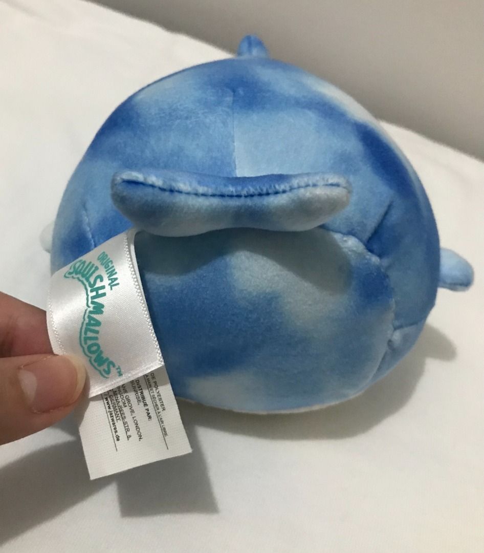 Squishmallows 20 Cm Samir Balena Blu Con Cappello Da Marinaio – Peluche Ufficiale Ultrasoft Kelly Toys Per Bambini