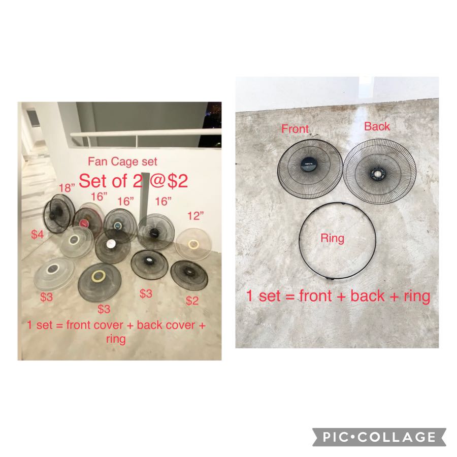 Stand standing electric pedestal fan parts accessories Fan cage set all