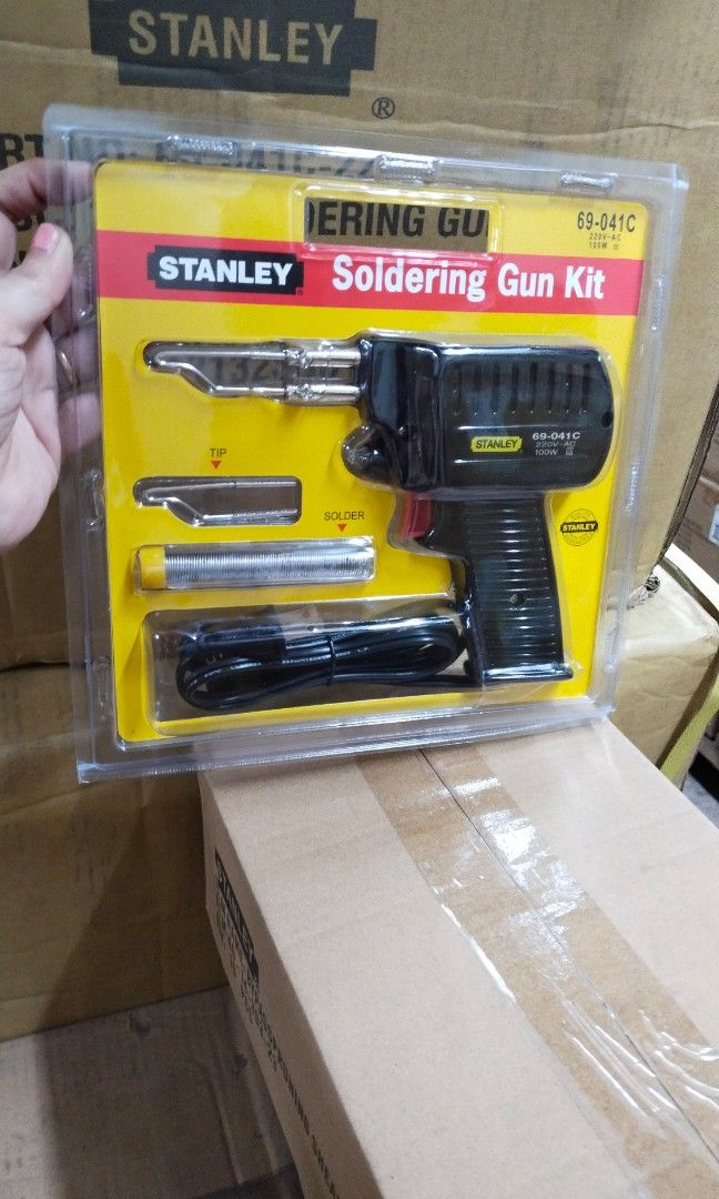 Stanley soldering gun 69-041C (Category: Construction Tools & Equipment) located in Manila. Submitted by bernaatit (Listing ID 1238426908, Image 2). Description: Also offer other products of Yale Master Stanley Tramontina Picus Japan Shell USA Sata Tools Arrow staple and others 🌟 message me for your orders and inquiries 🌟 meet up or ship via lalamove or jrs or lbc express.