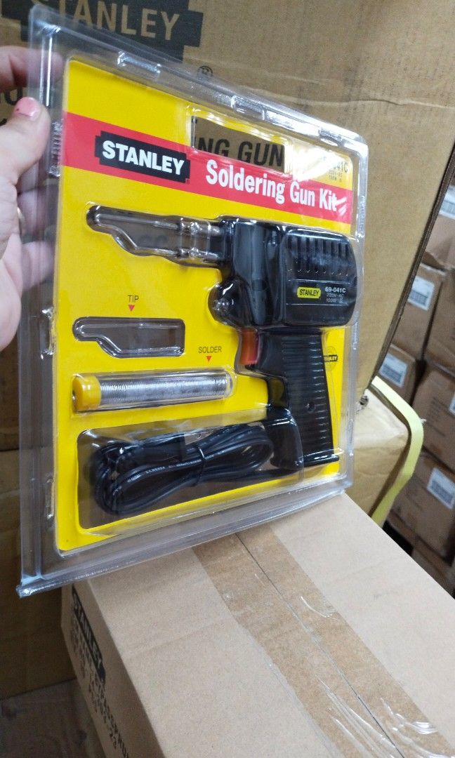 Stanley soldering gun 69-041C (Category: Construction Tools & Equipment) located in Manila. Submitted by bernaatit (Listing ID 1238426908, Image 3). Description: Also offer other products of Yale Master Stanley Tramontina Picus Japan Shell USA Sata Tools Arrow staple and others 🌟 message me for your orders and inquiries 🌟 meet up or ship via lalamove or jrs or lbc express.