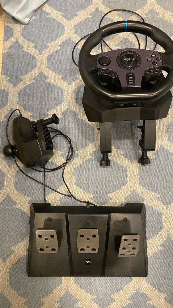 gaming steering wheel + clutch PXN V9 900, Video Gaming, Gaming